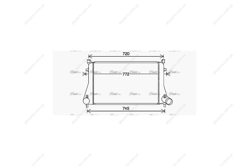Інтеркулер VAG Kodiaq 2,0TSI 16>, Octavia III Superb III 1,8TSI 2,0TSI (VN4403) AVA AVA COOLING 'VN4403 (фото 1)