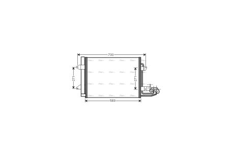 Радиатор кондиционера VW Caddy 1,9-2,0TDI 03>10 AVA AVA COOLING VN5211D