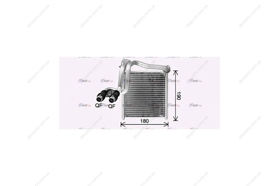 Радиатор отопителя салона VW Jetta 10> AVA AVA COOLING VN6438 (фото 1)