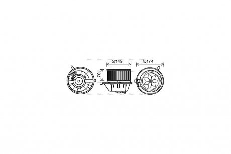 Вентилятор отопителя салона AVA AVA COOLING VN8342
