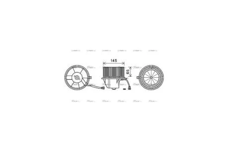 Вентилятор обігрівача салону VW T4 07/94>04/02 AC- AVA AVA COOLING VN8351