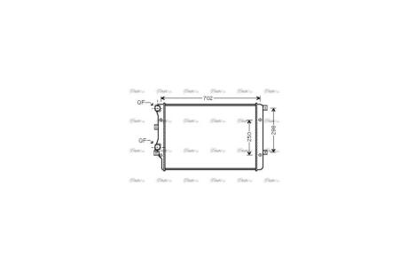 Радиатор охлаждения двигателя Skoda Superb II 1,8i, VW Passat B6 1,8i, Golf VI 1,4 TSI AVA AVA COOLING 'VNA2206