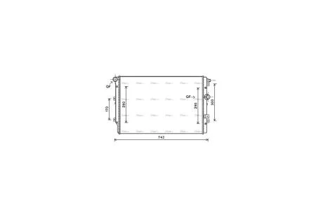 Радіатор охолодження двигуна VW Tiguan (07-18) MT/AT (VNA2324) AVA AVA COOLING 'VNA2324
