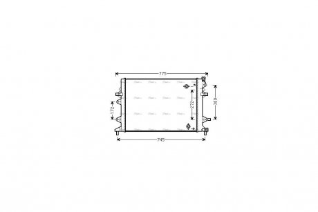 Радиатор охлаждения жидкости интеркулера AVA AVA COOLING VNA2370