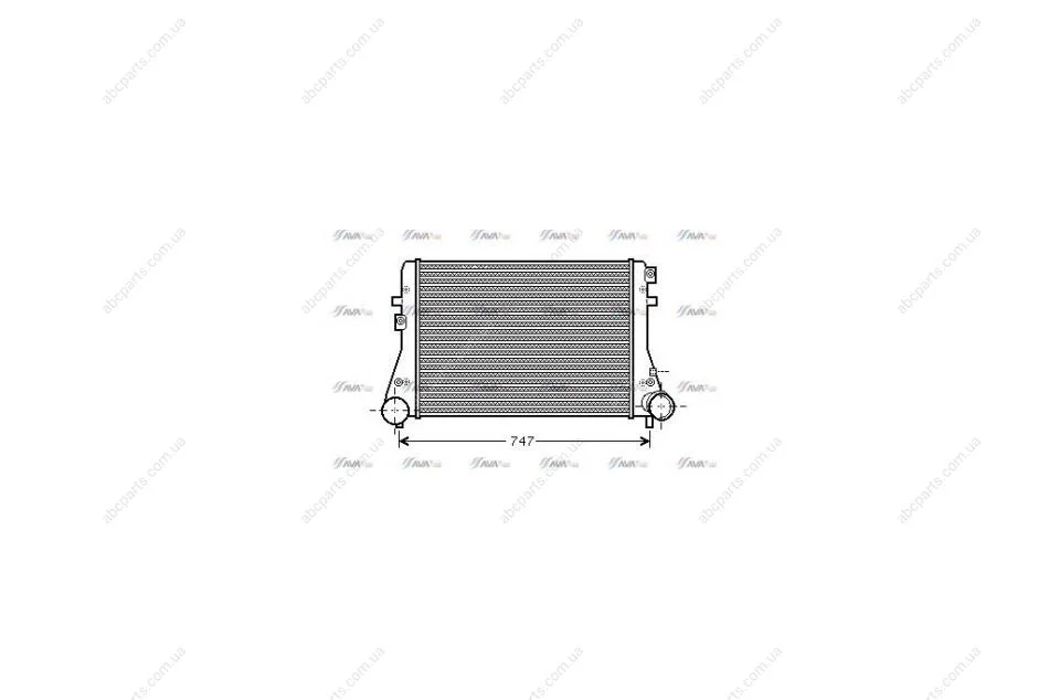 Інтеркулер VAG Octavia II Superb II 1,6TDI 2,0TDI, Caddy III IV 1,6TDI 2,0 TDI AVA AVA COOLING VNA4306 (фото 1)