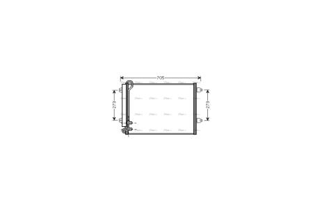 Радиатор кондиционера VW Passat 2,0FSI 05>10, 2,0TDI 05>10 10>15 AVA AVA COOLING VNA5225D