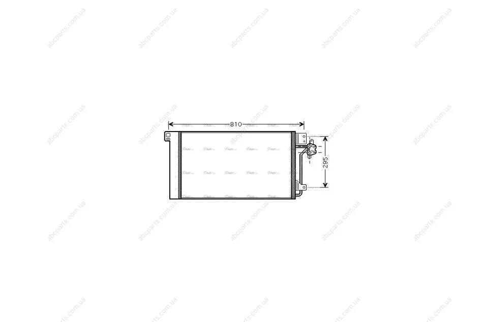 Радіатор кондиціонера VW T5 1,9TDI 2,5TDI 03>10 AVA AVA COOLING VNA5236D (фото 1)