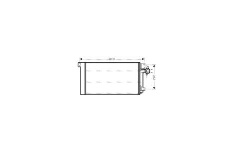 Радіатор кондиціонера VW T5 1,9TDI 2,5TDI 03>10 AVA AVA COOLING VNA5236D