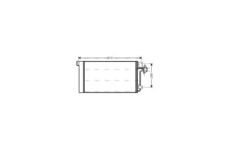 Радіатор кондиціонера VW T5 1,9TDI 2,5TDI 03>10 AVA AVA COOLING VNA5236D