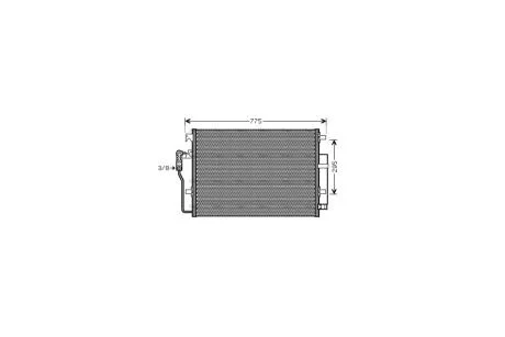 Радіатор кондиціонера MB Sprinter 2,2CDI 06> AVA AVA COOLING VNA5277D