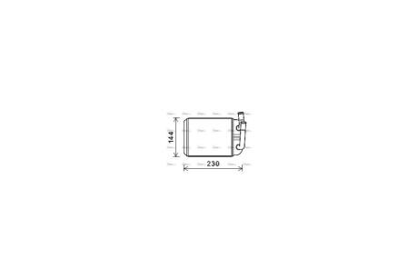 Радиатор отопителя салона Audi Q7 (06-15)/VW Touareg (03-18)/Porsche Cayenne (03-) AVA AVA COOLING 'VNA6381
