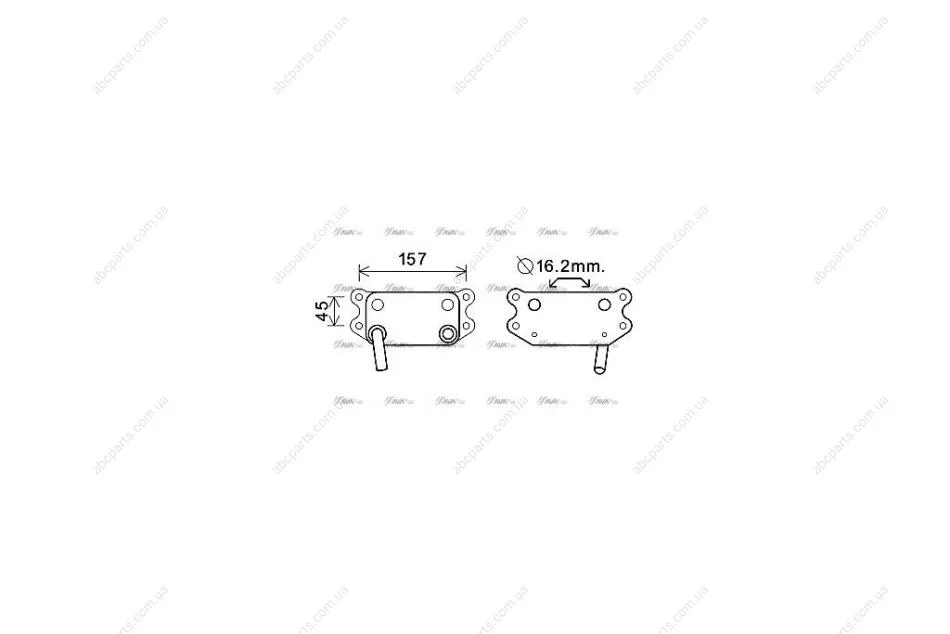 Радіатор масляний Volvo S60 (01-), V70 (98-), XC70 (02-), XC90 (02-) (VO3154) AVA AVA COOLING 'VO3154 (фото 1)