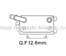 Радиатор масляный КПП Ford Fiesta (09-), Focus (11-), Kuga (13-), Mondeo (07) AVA AVA COOLING 'VO3170