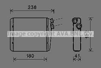 Радиатор отопителя салона Volvo S60 (10-), S80 (06-), XC60 (08-),XC70 (07-)/Range Rover Evoque (11-) AVA AVA COOLING 'VOA6163