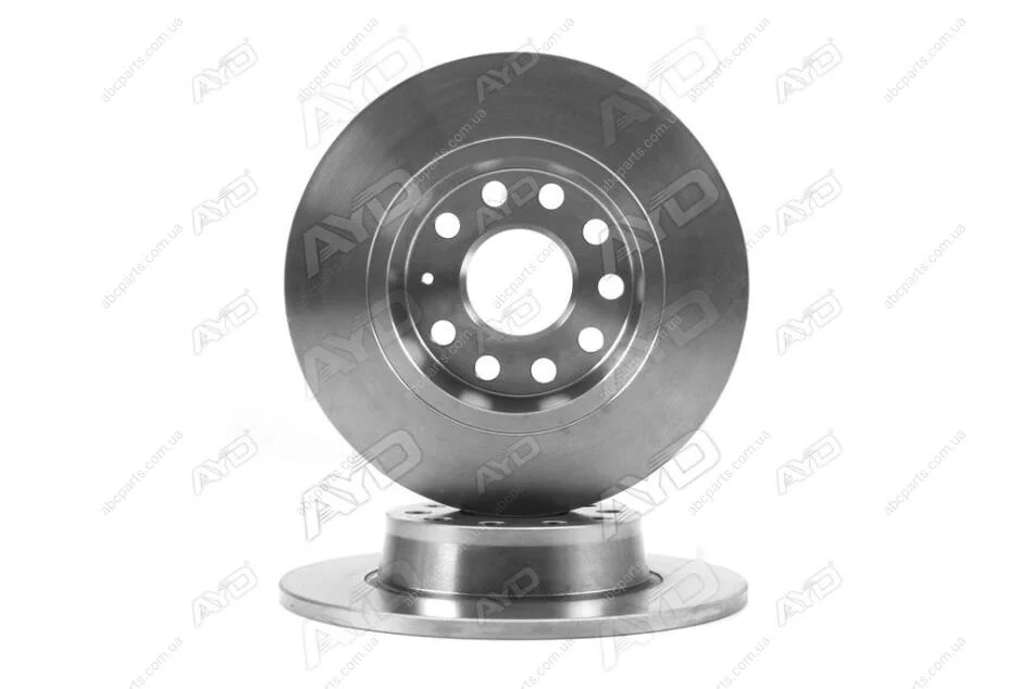 Диск гальмівний задній (кратно 2) (D=271.85mm) AUDI TT (14-), SKODA OCTAVIA (04-), VW T-ROC (17-), GOLF (08-), TOURAN (15-) AYD 10-50177 (фото 1)