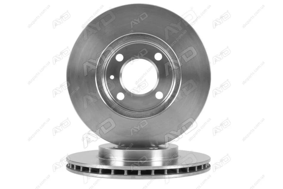 Диск гальмівний передній (кратно 2) (D=255.6mm) VW GOLF II, III,IV, CADDY II (9K9B) (-04), PASSAT B2,B3,B4, SEAT TOLEDO (-99) AYD 10-50265 (фото 1)