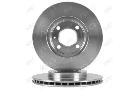 Диск гальмівний передній (кратно 2) (D=255.6mm) VW GOLF II, III,IV, CADDY II (9K9B) (-04), PASSAT B2,B3,B4, SEAT TOLEDO (-99) AYD 10-50265