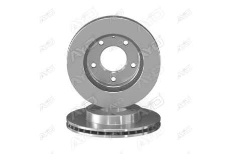 Диск гальмівний передній (кратно 2) (D=258mm) PEUGEOT 206 (07-), FORD PROBE (94-), MAZDA 626 (GE,GF) (-02) AYD 10-50540