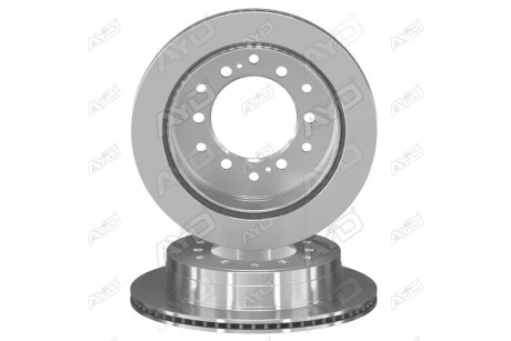 Диск тормозной (КРАТНО 2ШТ.) задн (D=312mm) TOYOTA FORTUNER (04-), FJ CRUISER (-18), LAND CRUISER (07-) AYD 10-50788