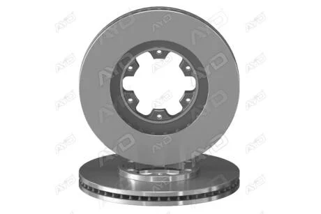 Диск тормозной (кратно 2) передний (D=299.8mm) Nissan Pathfinder II (R50) (-05), Navara (D22) (97-) (10-50947) AYD '1050947
