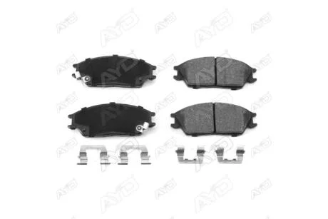 Колодки тормозные передние (с прижимными пластинами) Hyundai Getz (02-), Elantra (-06) PREMIUM (1160005C) AYD '1160005C