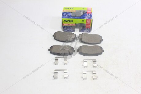 Колодки тормозные передние (с прижимными элементами) Hyundai I10 (07-), KIA Picanto (04-) PREMIUM AYD '1160053B