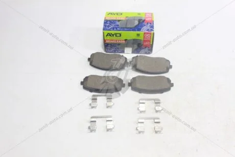 Колодки гальмівні передні (з прижимними елементамии) Hyundai I10 (07-), KIA Picanto (04-) PREMIUM (1160053B) AYD '1160053B