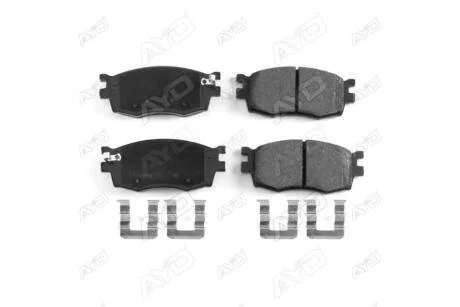 Колодки тормозные передние (с прижимными элементами) Hyundai Accent (06-), KIA Rio (05-) PREMIUM (1160054B) AYD '1160054B