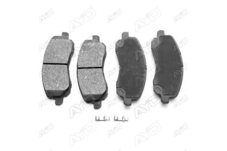 Колодки гальмівні передн (з прижимн. елемент.) Akebono DODGE CALIBER (06-), JEEP COMPASS (MK49) (06-), PATRIOT (MK74) (07-) AYD 11-60128A