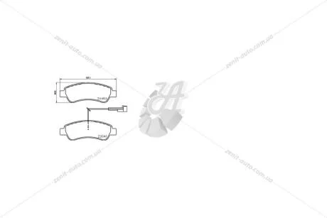 Колодки гальмівні задн (з датчиком зносу, 2од.) PEUGEOT BOXER, FIAT DUCATO (250, 290) (06-), CITROEN JUMPER (06-) AYD 11-60144BB