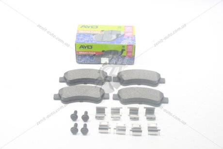 Колодки тормозные задние (с болтами, прижимными элементами) Citroen Jumper, Fiat Ducato (06-), Peugeot Boxer PREMIUM AYD '1160144C