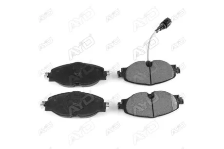 Колодки гальмівні передні (датчик -1од) Audi A3, Q3, TT, Skoda Octavia (12-) PREMIUM (1160154A) AYD '1160154A