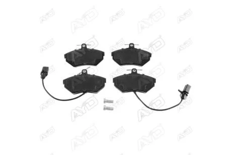 Колодки гальмівні передні (з болтами, датчиком - 2од) VW Golf III, Passat (-01), Seat Toledo (1L2) PREMIUM (1160178B) AYD '1160178B