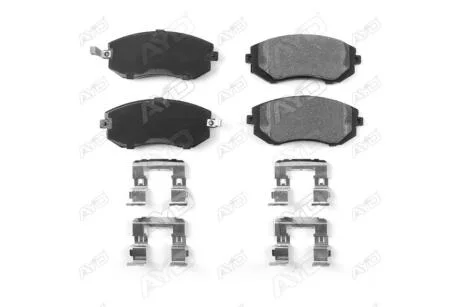 Колодки гальмівні передні (з прижимними елементамии) Subaru Forester (02-), Impreza (07-) PREMIUM (1160322B) AYD '1160322B