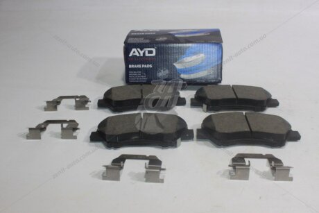 Колодки тормозные передние (с прижимными элементами) Hyundai Veloster (11-), Elantra (10-) PREMIUM AYD '1160447B