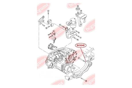 Сайлентблок кронштейна крепления МКПП VW TRANSPORTER IV BCGUMA BC GUMA BC0240