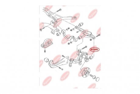 Сайлентблок заднего нижнего рычага внешний AUDI А3, A1, Q3, ТТ 03- (38х12х50) BCGUMA BC GUMA BC0252