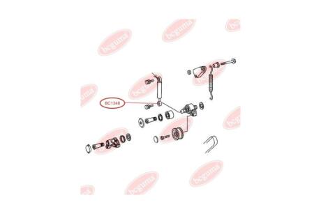 Втулка натяжителя ременя ГРМ нижня (7мм) MERCEDES SPRINTER,VITO 96- BCGUMA BC GUMA BC1348