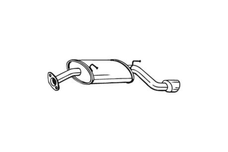 Глушитель, алюм. cталь, задн. часть прав CHEVROLET CAPTIVA 2.0D (07-) BOSAL 128-003