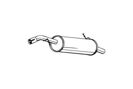 Глушник, алюм. сталь, задн. частина PEUGEOT 208, CITROEN C3, C4, OPEL CROSSLAND BOSAL 135-139