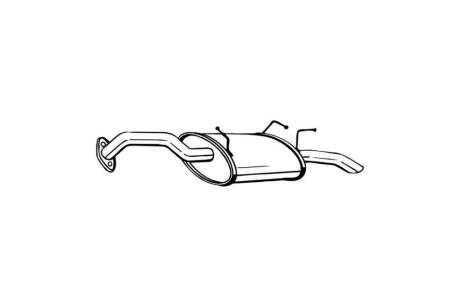 Глушитель, алюм. cталь, задн. часть NISSAN PRIMERA 1.8i -16V (05/02-06/04) STW BOSAL 145-099