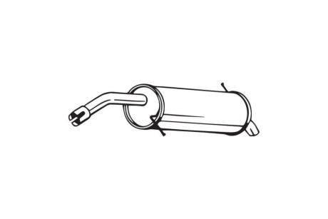 Глушитель, алюм. cталь, задн. часть FORD ECOSPORT 13- BOSAL 154-503