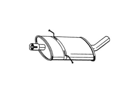 Глушник, алюм. сталь, середн. частина MERCEDES B180 2.0CDi (03/05-05/07) BOSAL 175-003
