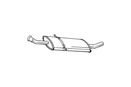 Глушитель, алюм. сталь, средн. часть MERCEDES B170 1.7 03/05-02/07 BOSAL 175-013