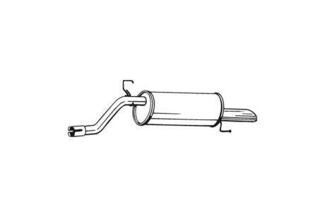 Глушитель, алюм. cталь, задн. часть OPEL CORSA III 1.2i -16V (01/10-) HTB BOSAL 185-313