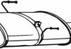 Глушник алюмінізована сталь, задня частина PEUGEOT 406 1.8i -16V (04/03-04) SED BOSAL 190-911 (фото 2)