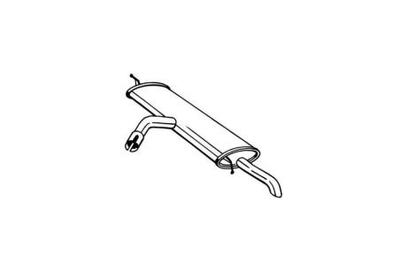 Глушник, алюм. сталь, задн. частина VW T-ROC (18-), GOLF (17-), SKODA KAROQ (17-) BOSAL 220-045