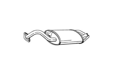 Глушитель, алюм. cталь, задн. часть TOYOTA COROLLA V (01-03) BOSAL 228-477