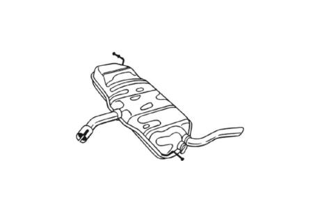 Глушник, алюм. сталь, задн. частина SEAT ALTEA (04-05) BOSAL 233-077