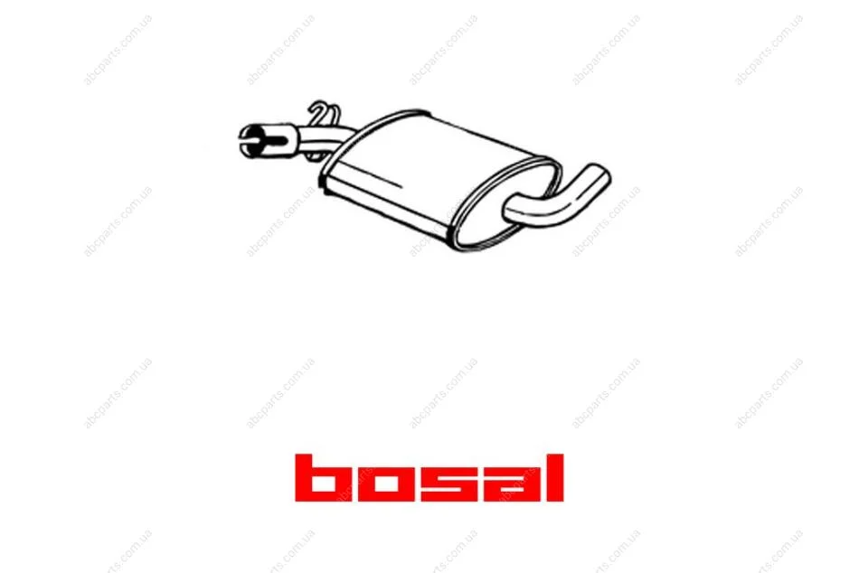 Глушитель средняя часть SEAT Toledo (91-99), VW GOLF II (87-92), VW Jetta II (83-92) 1.0-1.6 8V BOSAL 233-407 (фото 1)